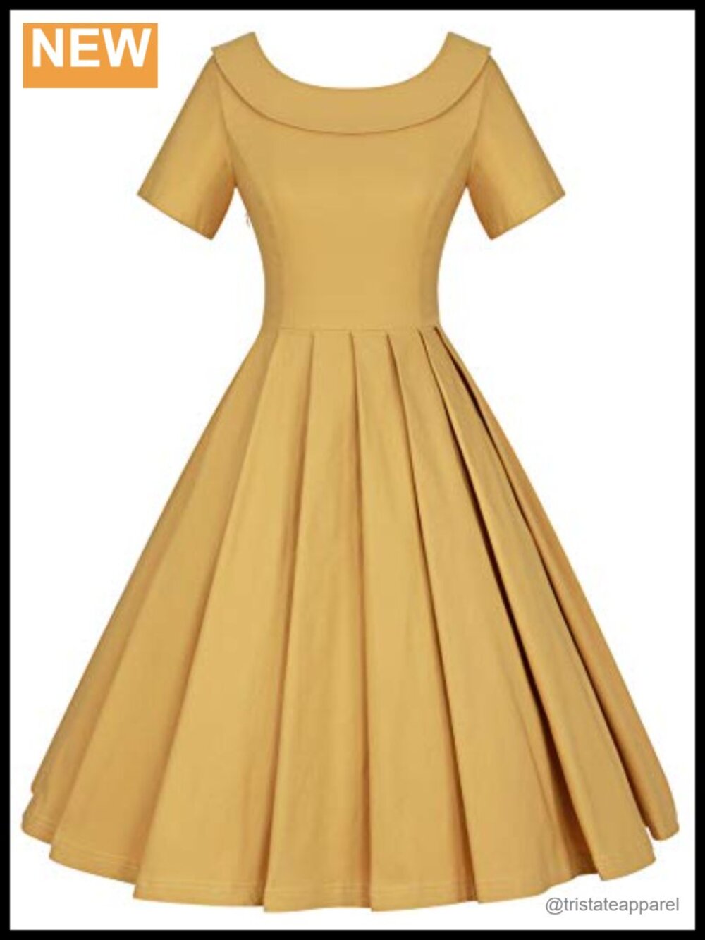 GownTown Vintage 1950s Swing Dress Bowknot Audrey Hepburn Party Midi